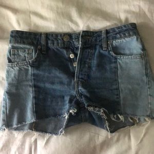 BDG Two Tone Denim Shorts